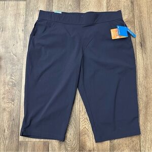 Columbia Omni-Shield 50 UPF Sun Protection Capris Pants Women’s Sz XXL Navy Blue